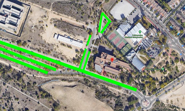 Mapa del parking para los asistentes.