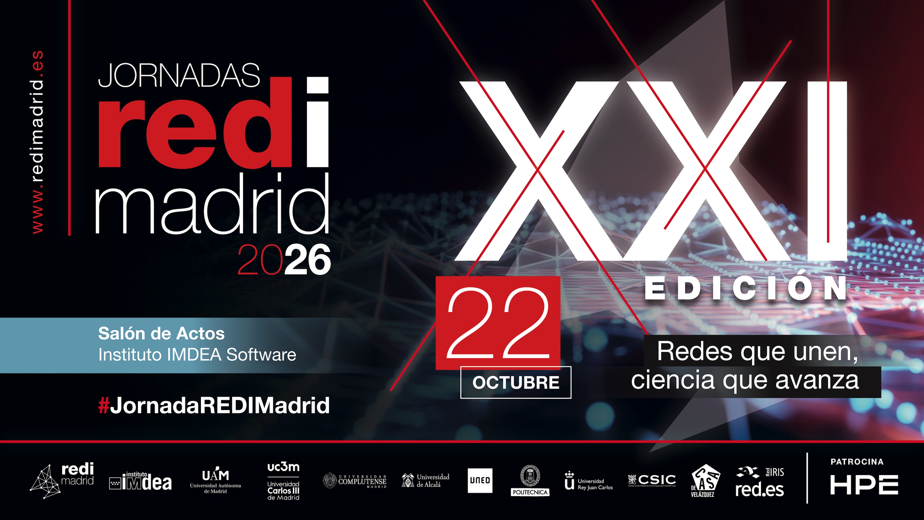 Cartel de la XXI Jornada de REDIMadrid 2026